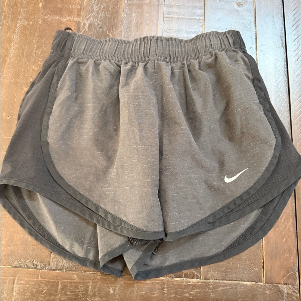 Nike Black Women's Athletic Shorts with White Swoosh